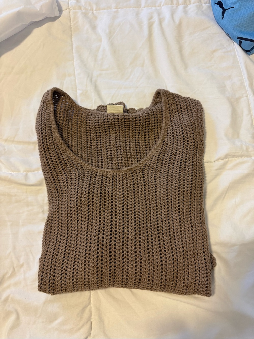 Abercrombie & Fitch Scoop Neck Knit Sweater - Brown